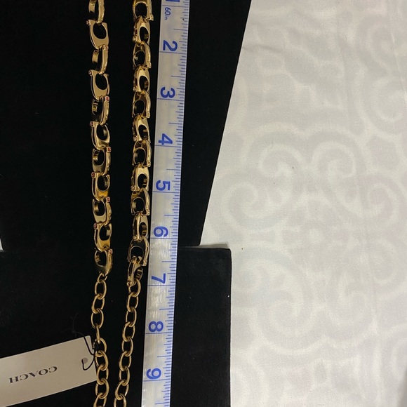 COACH New Chunky ‘C’ Necklace with Crystal Accents - NWT MSRP $255 - Picture 7 of 7